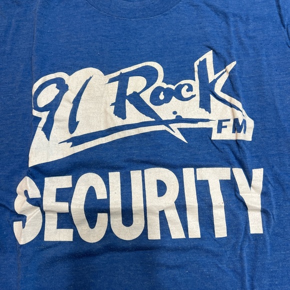 Single stitch true vintage 91. Rock FM security T-shirt. - Picture 2 of 5